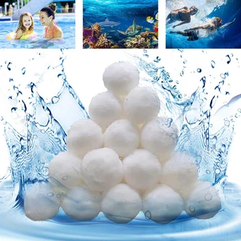  1,5 фунта Фильтрующие шарики для бассейна, фильтрующий материал для бассейна Волокнистый шарик для ванн бассейна Простая установка