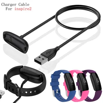 1 м USB-кабель для зарядки для Fitbit Inspire 2 Быстрый шнур питания Зажим Док-станция Браслет Зарядное устройство для Fit Bit Inspire2 Адаптер для часов