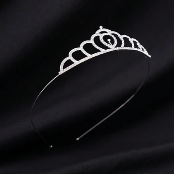 1 шт. Элегантная свадебная корона из серебряного сплава для выпускного вечера, свадебной вечеринки аксессуар для волос