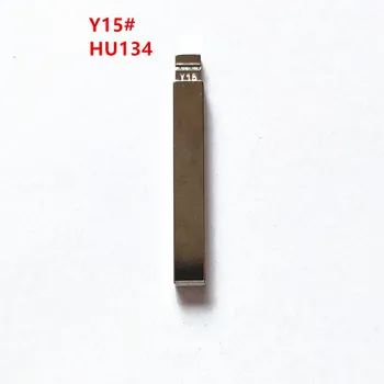 10 шт. Y15 # 15 # HU134 Y15 Металлическое неразрезанное пустое лезвие дистанционного ключа для Kia Venga для keydiy KD xhorse VVDI JMD