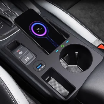 15 Вт Qi Автомобильное беспроводное зарядное устройство для Audi Q3 Q3L 2019-2023 Держатель для мобильного телефона Быстрая зарядка Быстрая зарядка Центральная консоль