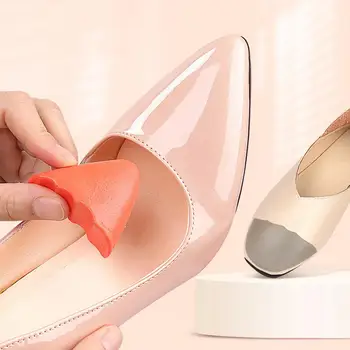 1Пара наполнителей для обуви Мешковатая обувь Утолщенный дизайн Половинный размер Прокладки для свободной обуви Мягкие пенопластовые заглушки для мешковатой обуви для женщин