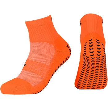 2 пары Профессиональные футбольные носки Силиконовые противоскользящие спортивные носки Быстросохнущее полотенце Дно Короткая трубка Футбольные тренировочные чулки