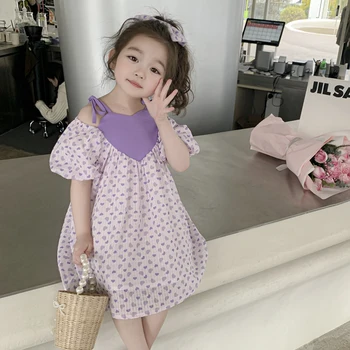 2023Girls Lace Новые цветочные детские платья для девочек Princess Платье Детская одежда Colthes Повседневная одежда 3 8Y Vestido Infa