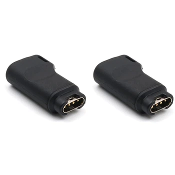 2X USB Type C Female - 4-контактный преобразователь заряда для Garmin Quatix 5 Sapphire Vivosport Vivoactive 3/3T D2 Charlie