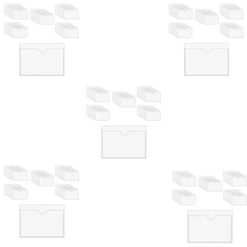 300 шт. Самоклеящийся держатель этикетки Карточные карманы Держатель этикетки Прозрачные держатели библиотечных карточек с верхним открытием для индексных карточек