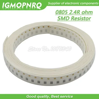 300шт 0805 SMD Резистор 2,4 Ом Чип-резистор 1/8W 2.4R 2R4 Ом 0805-2.4R