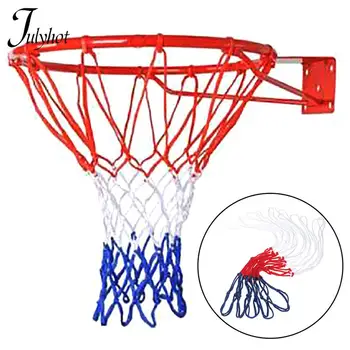 48 см Стандартная баскетбольная сетка Прочная нейлоновая толстая нить Трехцветная универсальная баскетбольная сетка Замена сетки