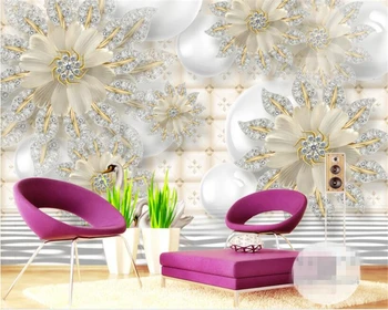 beibehang высококачественные 3D обои европейские ювелирные изделия алмазные цветочные обои фон стены дома гостиная украшенная фреска