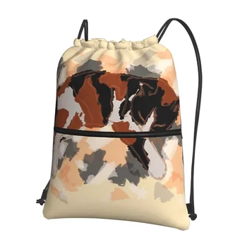 Calico Cat 2 Портативные рюкзаки Сумка на шнурке Повседневная сумка на шнурке Карманные сумки для хранения для путешествий Спорт Мужчина Женщина
