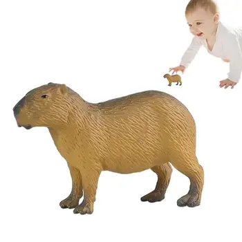  Capybara Игрушечные фигурки Сидящая/Стоящая Дикая Капибара Игрушечная Фигурка Реалистичная Лесная Капибара Животные Обучающие Игрушки Вечеринка Благосклонности Для