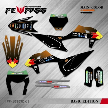 FEWFUSS Для KTM 125 250 300 350 450 500 EXC XCW 2020 2021 2022 Графические наклейки Наклейки Набор Мотоцикл Фон Пользовательский