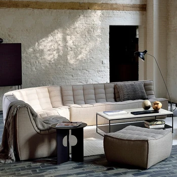 Full Bodya Relax Диван Гостиная Поролоновая губка 3-местный современный диван для взрослых Модульный модуль Пол Longue Divano Домашняя мебель