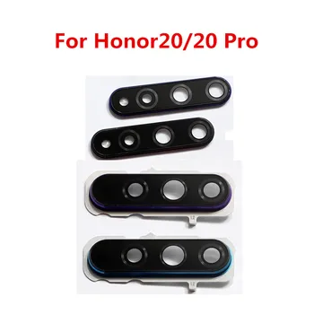 Honor20 Для Huawei Honor 20 Pro Объектив Стекло с держателем оправы Ремонт задней крышки корпуса Запасные части