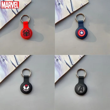 Marvel Avengers Apple Airtags Чехол Брелок Человек-паук Яд Капитан Америка Аниме Фигурки для Apple Locator Tracker Обложка Подарки