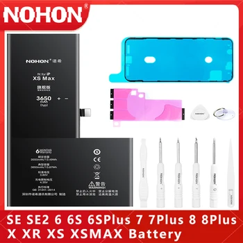 NOHON Батарея для iPhone 6 6S 7 8 Plus X XR XS MAX XSMAX SE SE2 6S Высококачественная замена литий-полимерного мобильного телефона Bateria