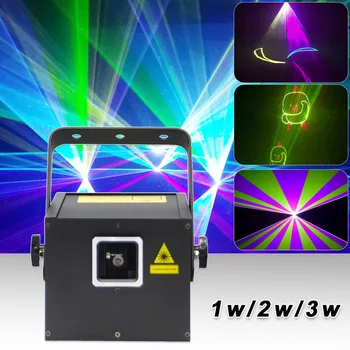 RGB лазерный проектор 1 Вт 2 Вт 3 Вт лазер с ILDA RJ45 XLR Сканер Луч Домашняя вечеринка Сценическое освещение Dj Дискотека Анимация Рождество бесплатно