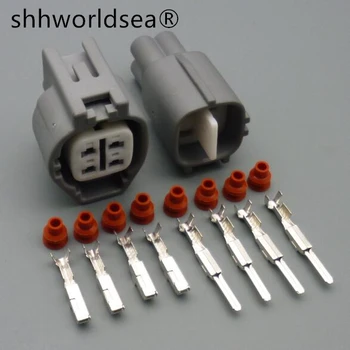 shhworldsea 4-контактный разъем для датчика кислорода 2,2 мм переборка мужская розетка для Toyota 1JZ-GTE 2JZ-GTE 6188-0517 6189-0629