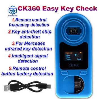 Автоматический детектор частоты ключей CK360 Easy Check Control Дистанционный тестер ключей для частоты 315 МГц-868 МГц и батареи и чипа ключа