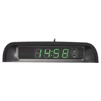 Автомобильные часы с ночным дисплеем Термометр Авто Внутренние Приклеиваемые Цифровые Часы Солнечные Батареи 24-Часовые Автомобильные Часы