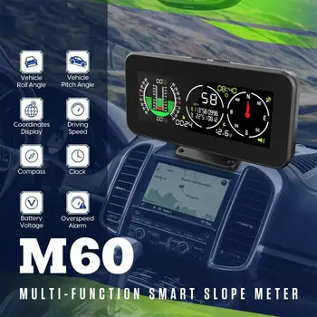 Автомобильный инклинометр M50 Цифровой GPS-спидометр Регулируемый уровень наклона Датчик наклона для внедорожных грузовиков Автобусы Автомобили Аксессуары для внедорожников Z2K6