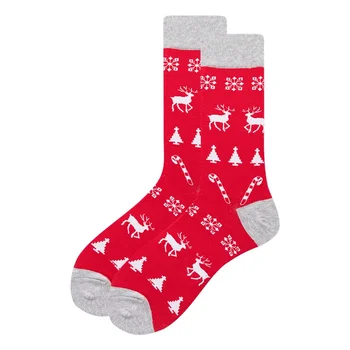 Большие размеры трансграничные рождественские носки Mid-tube Tree New Elk Old Man Длинные рождественские носки для женщин 41-46 размеры