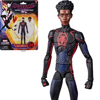 в наличии Оригинальный Человек-паук Hasbro Across The Spider-Verse Marvel Legends Майлз Моралес 6-дюймовые игрушки с фигурками