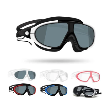 Водонепроницаемые противотуманные очки для плавания для мужчин и женщин, очки для близорукости в большой оправе, очки для дайвинга высокой четкости, C521