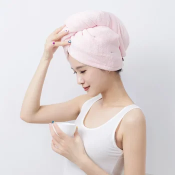 Двухслойная утолщенная водопоглощающая мягкая шапочка для сухих волос женское сухое полотенце для ванны полотенце для протирания волос полотенце для протирания волос