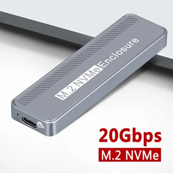 Для M.2 NVME SSD Корпус USB 3.2 GEN 2X2 20 Гбит/с Type C SSD Адаптер для 2230/2242/2260/2280 NVME SSD M Key Внешняя коробка для корпуса