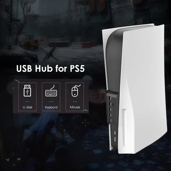 Для PS5 USB-концентратор Адаптер 6 портов USB 3.0 USB A TYPE-C 3.1 Расширитель Разветвитель Сверхскоростной USB-концентратор 3.0 для консоли PlayStation 5