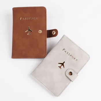 Кожаный держатель для паспорта Чехол Водонепроницаемый кошелек для кредитной карты для путешествий Симпатичная паспортная книга для женщин / мужчин Обложка паспорта