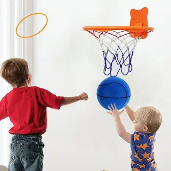  Крытый баскетбольный обруч Silent Wall Mounted Регулируемый Простой Без отверстий Съемный Прочный Спортивный баскетбольный обруч Детские подарки