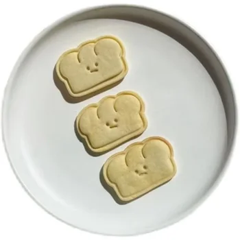 Медвежий хлеб Экспрессия Формочки для печенья 3D Пластиковая форма для печенья Штамп для печенья DIY Помадка Торт Плесень Кухня Выпечка Выпечка Выпечка Формы для выпечки