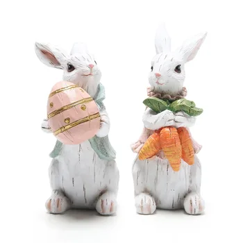 милый пасхальный кролик яйцо украшение смола кулон пасхальный кролик морковь украшения пасхальная счастливая вечеринка украшение дома комната декор