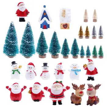 Набор рождественских аксессуаров для 1/12 кукольного домика, сцены из жизни для детей, мальчиков, девочек