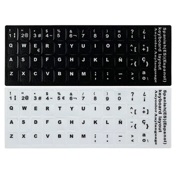  Наклейка на клавиатуру Замена буквы Пленка Наклейки с испанскими буквами Подходит для игровых клавиатур планшетных ПК и ноутбуков