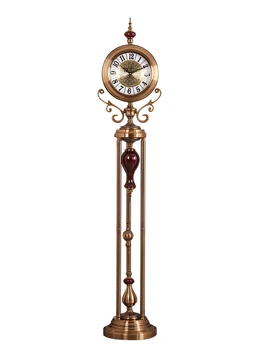 Напольные часы Вертикальное украшение часов для гостиной Европейские роскошные часы Украшение станции Большие маятниковые часы