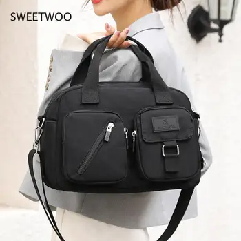 Новая модная сумка-мессенджер Женская сумка через плечо Нейлоновая сумка Модная женская сумка на одно плечо большой емкости