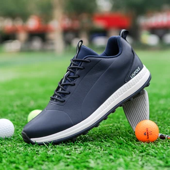  Новая обувь для гольфа для мужчин Большой размер 40-47 Удобные кроссовки для гольфа На открытом воздухе Противоскользящая обувь для ходьбы Роскошная обувь для ходьбы