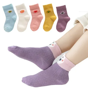 Новорожденный 5 пар мультяшных детских носков Детские носки для девочек Милые носки для новорожденных мальчиков Детские носки Детская одежда Аксессуары Детские вещи