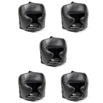 Новый-5X Черный Хороший Головной Убор Защита Головного Убора Тренировочный Шлем Кикбокс Защитное снаряжение