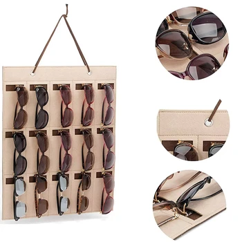 Новый высококачественный органайзер для очков с 15 сетками, настенная сумка для хранения, солнцезащитные очки, контейнер для очков