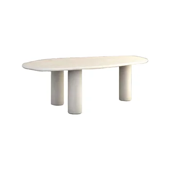 Обеденный стол неправильной формы, бесшумный ветер, кремовый ветровой стол специальной формы, креативный дизайнер офисного конференц-стола