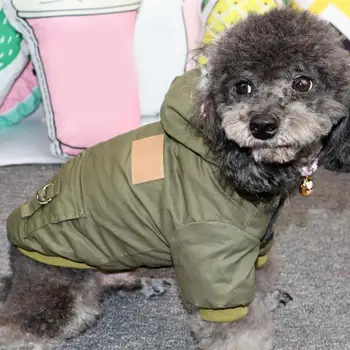 Одежда для собак Зимняя куртка для щенков Pet Dog Coat для маленьких и средних собак Утолщение Теплая Чихуахуа Йорки Толстовка с капюшоном Одежда для домашних животных