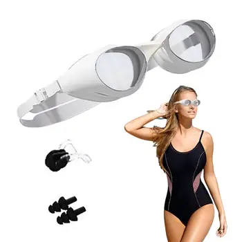 Очки для плавания для женщин Очки для плавания Взрослый Анти-Запотевающий Водонепроницаемый Регулируемый Защита от ультрафиолета Силиконовые очки для плавания с