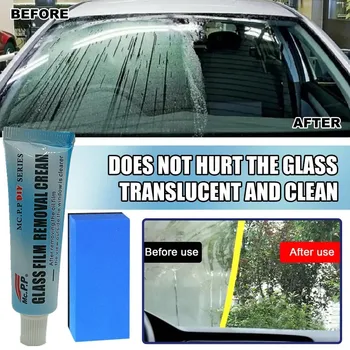  Паста для удаления масляной пленки автомобильного стекла, очиститель лобового стекла Обеззараживание масляной пленки Удаление водяных пятен для всех автомобилей