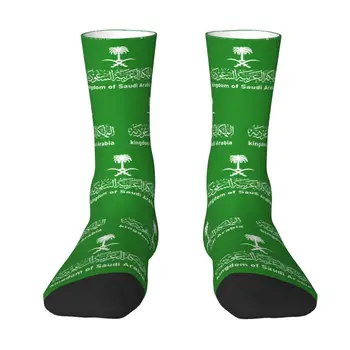 Смешные мужские носки Королевство Саудовская Аравия Платье Носки Унисекс Теплый Дыхание 3D-печатный арабский каллиграфический эмблема Экипаж Носки