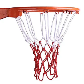  Стандартная нейлоновая баскетбольная сетка Нить Спортивное баскетбольное кольцо Сетка Задний щит Обод Мяч Пум Белый Красный Синий