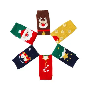 Удобные толстые напольные носки для взрослых Санта-Клаус для малышей Детские чулки Длинные носки-трубки Рождественские носки Детские чулочно-носочные изделия